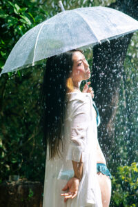 屋外降水撮影の作例